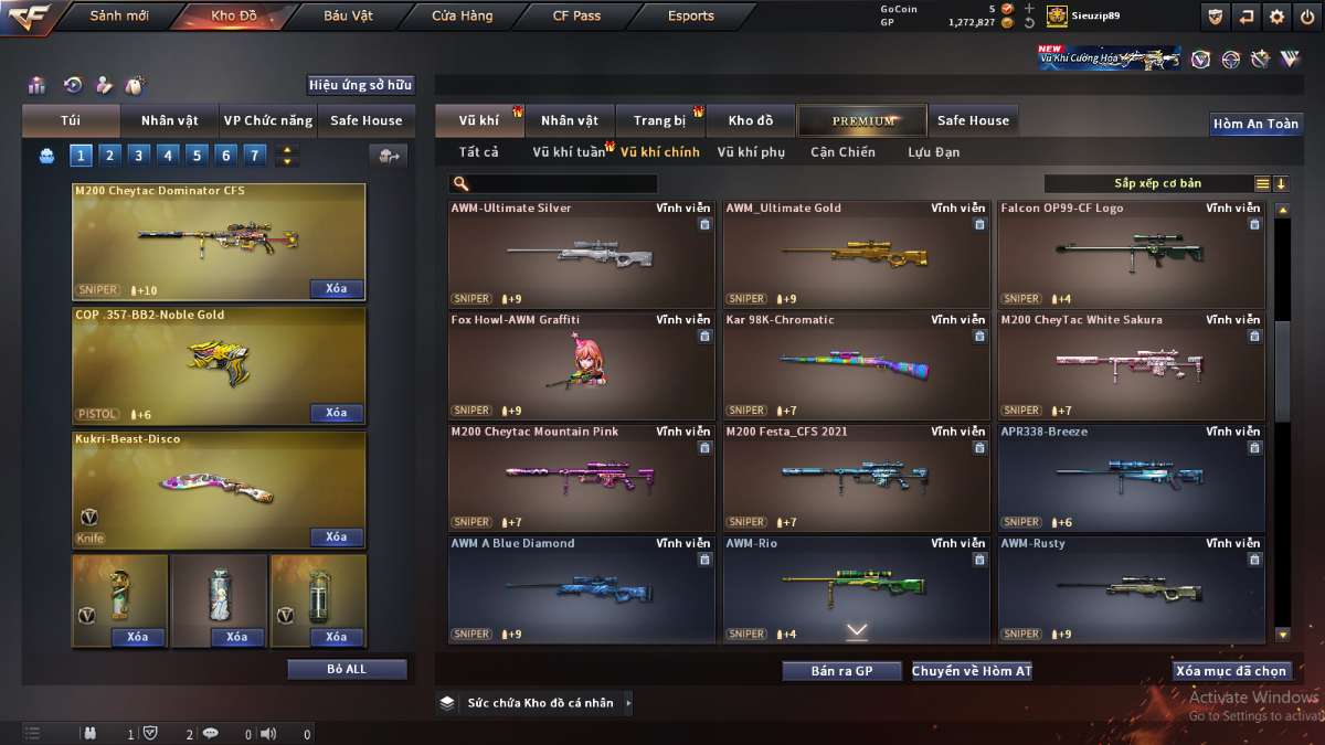 shop acc cf uy tin gia re
